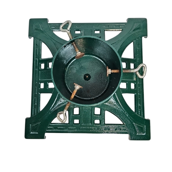Vintage Traditional Christmas Green Cast Iron‎ Tree Stand - Picture 5 of 5